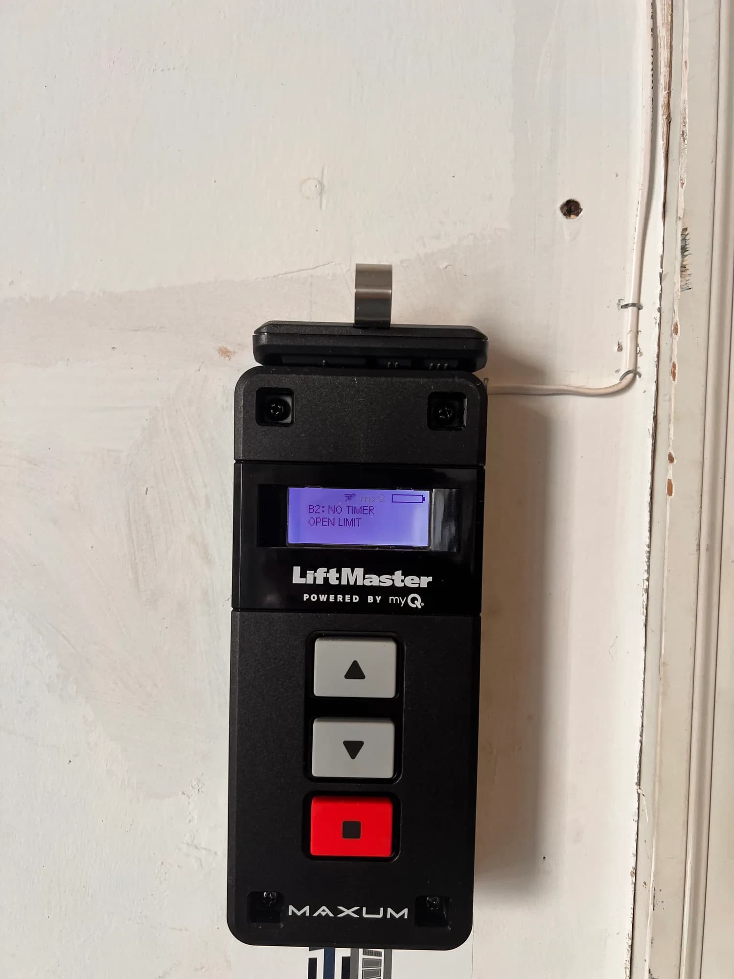 LiftMaster smart wall control after a new motor install