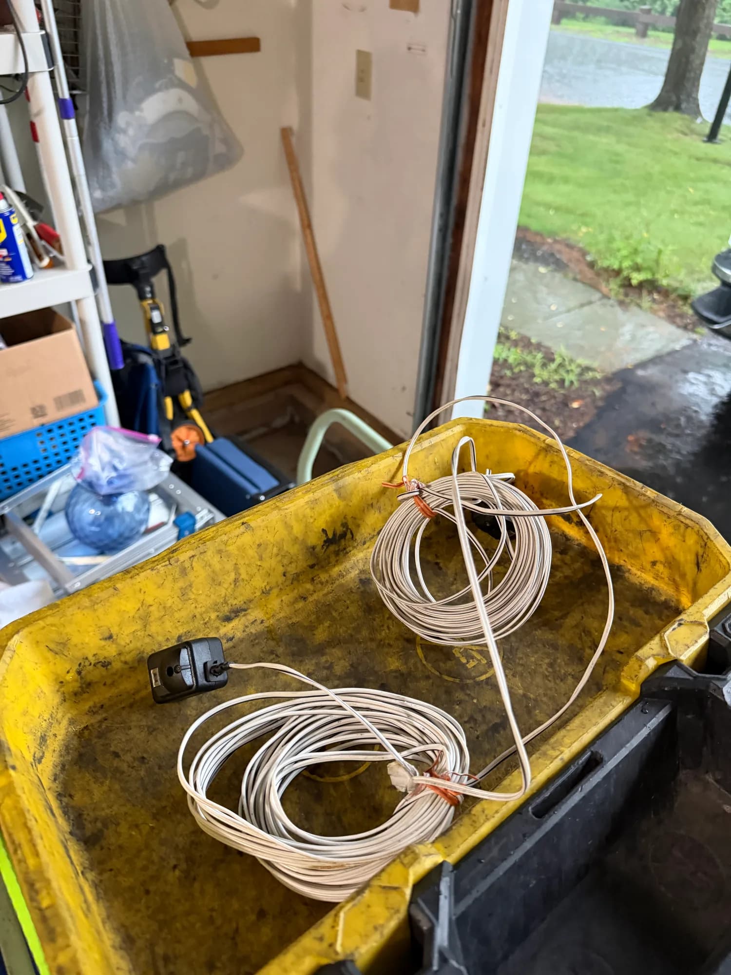 New garage door lift cables installed on the drums